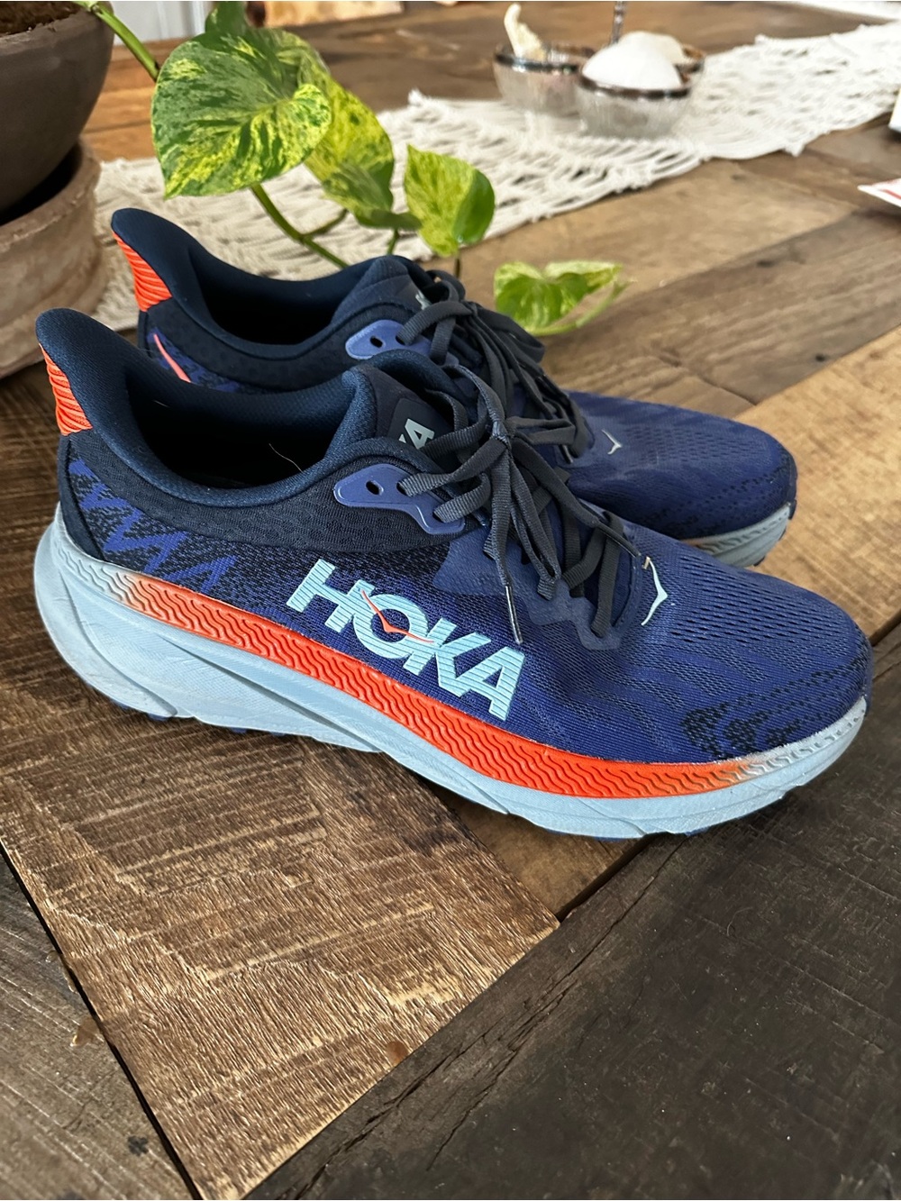 Hoka Men's Challenger ATR Trail Running Shoes - Bellwether BlueFlame - Men’s 11